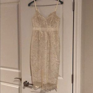 Cream and Gold Lace Dress - Worn Once!